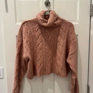Dusty pink turtleneck sweater